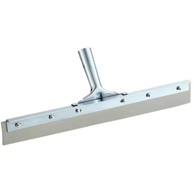 24'' Steel Floor Squeegee with Grey Rubber Blade